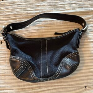 Coach Black and Gray Shoulder Bag